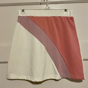 Multi colored mini skirt